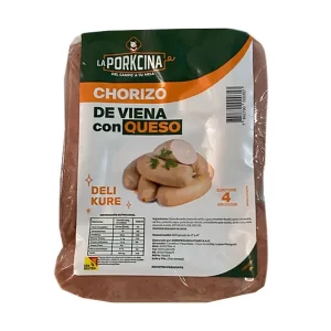 Chorizo de viena con queso x paq. (4 UD.)